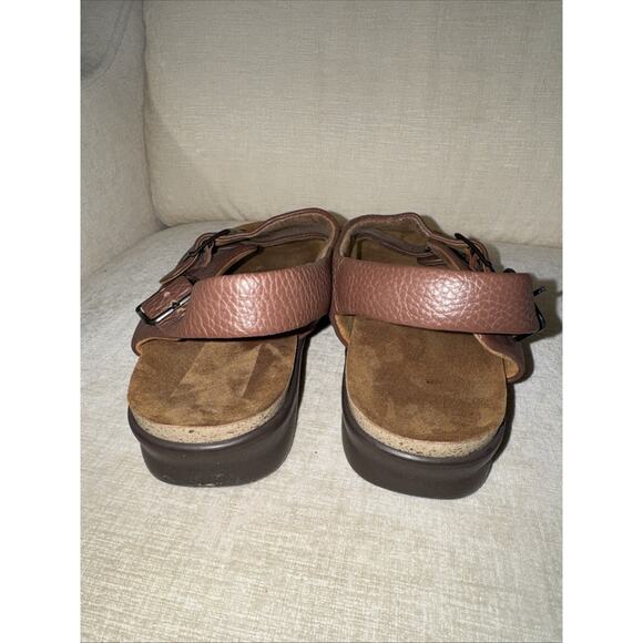 SAS Bravo Heel Strap Sandals Buckles Mens Sz 12 M Brown Tripad Comfort Leather main image 6